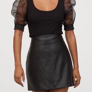 H&M faux leather croc mini